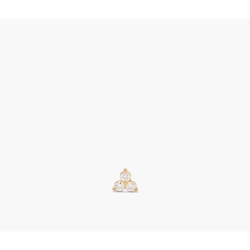 Mejuri PIERCING STUDIO - DIAMOND LOTUS FLAT BACK STUD 14k Gold